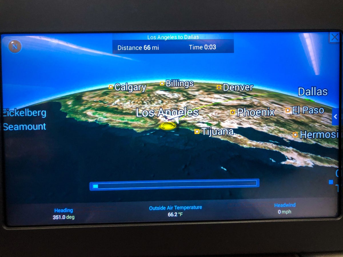 American Airlines 787-9 Flagship Business Class inflight map