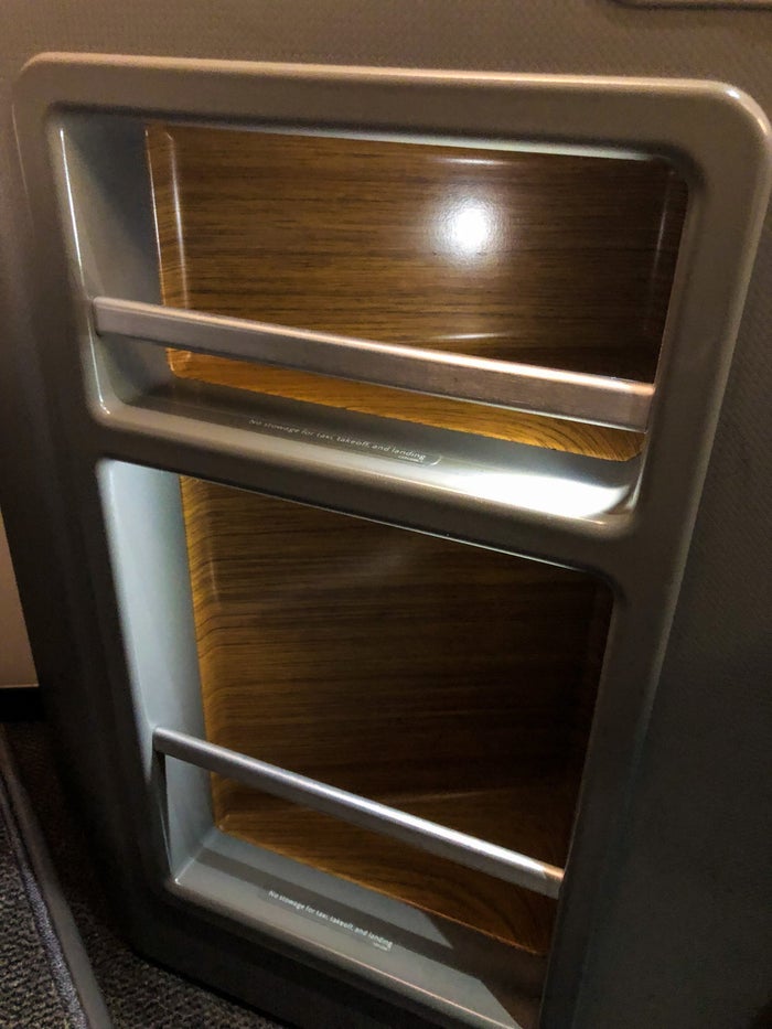 American Airlines Flagship First Class A321T Storage Compartment