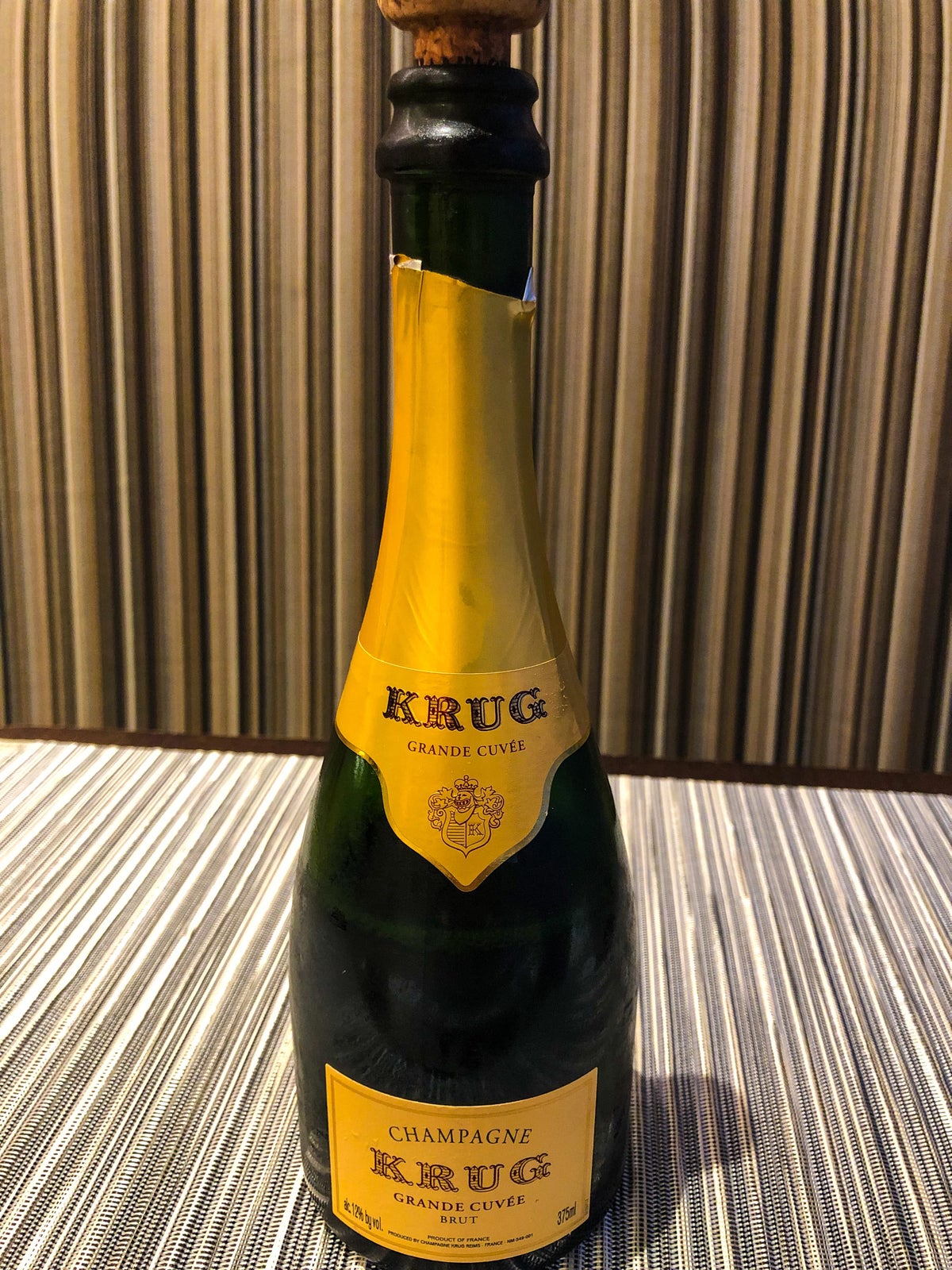 American Airlines Flagship First Dining LAX Krug Champagne