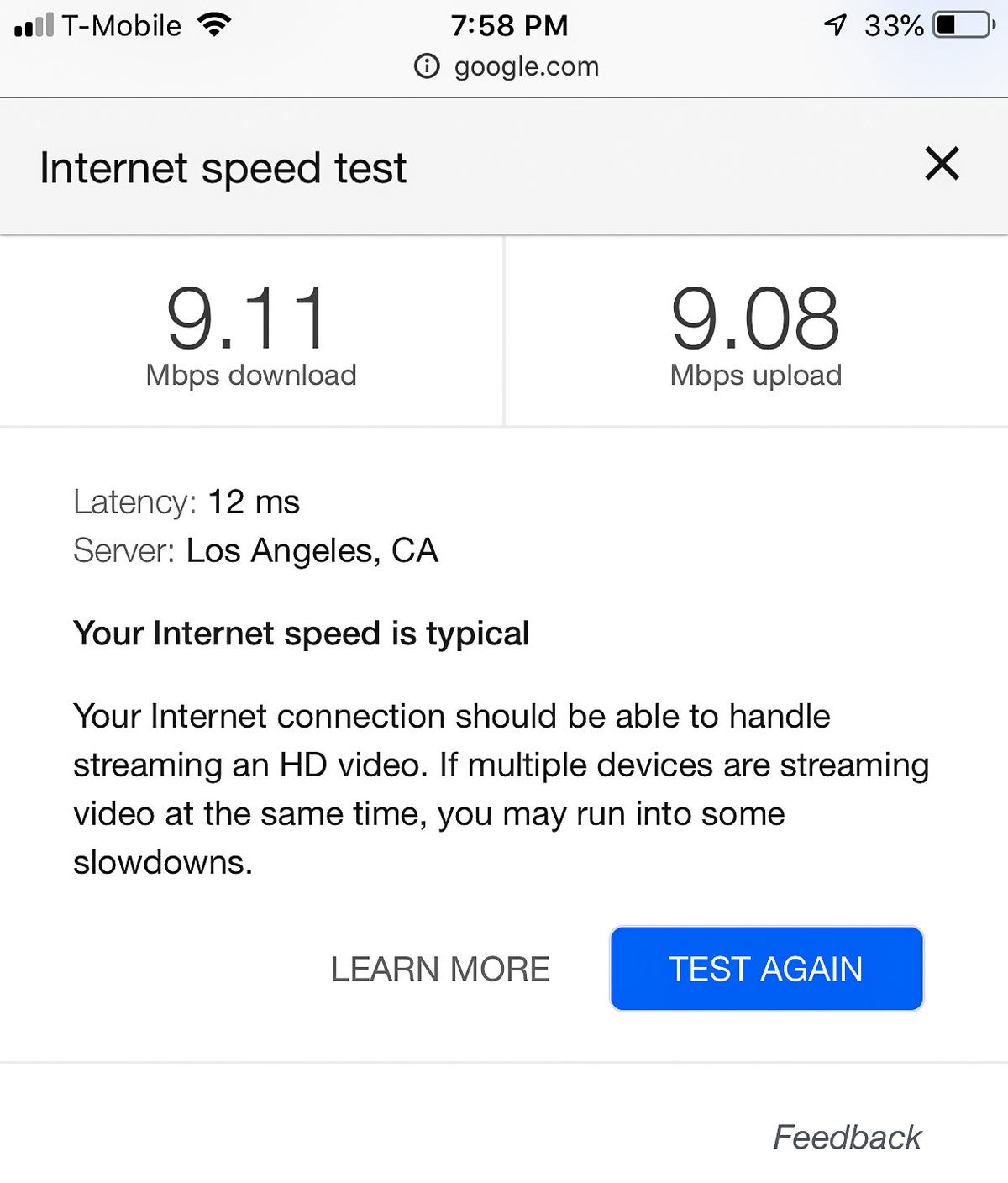 American Airlines Flagship First Dining LAX Wi-Fi speed