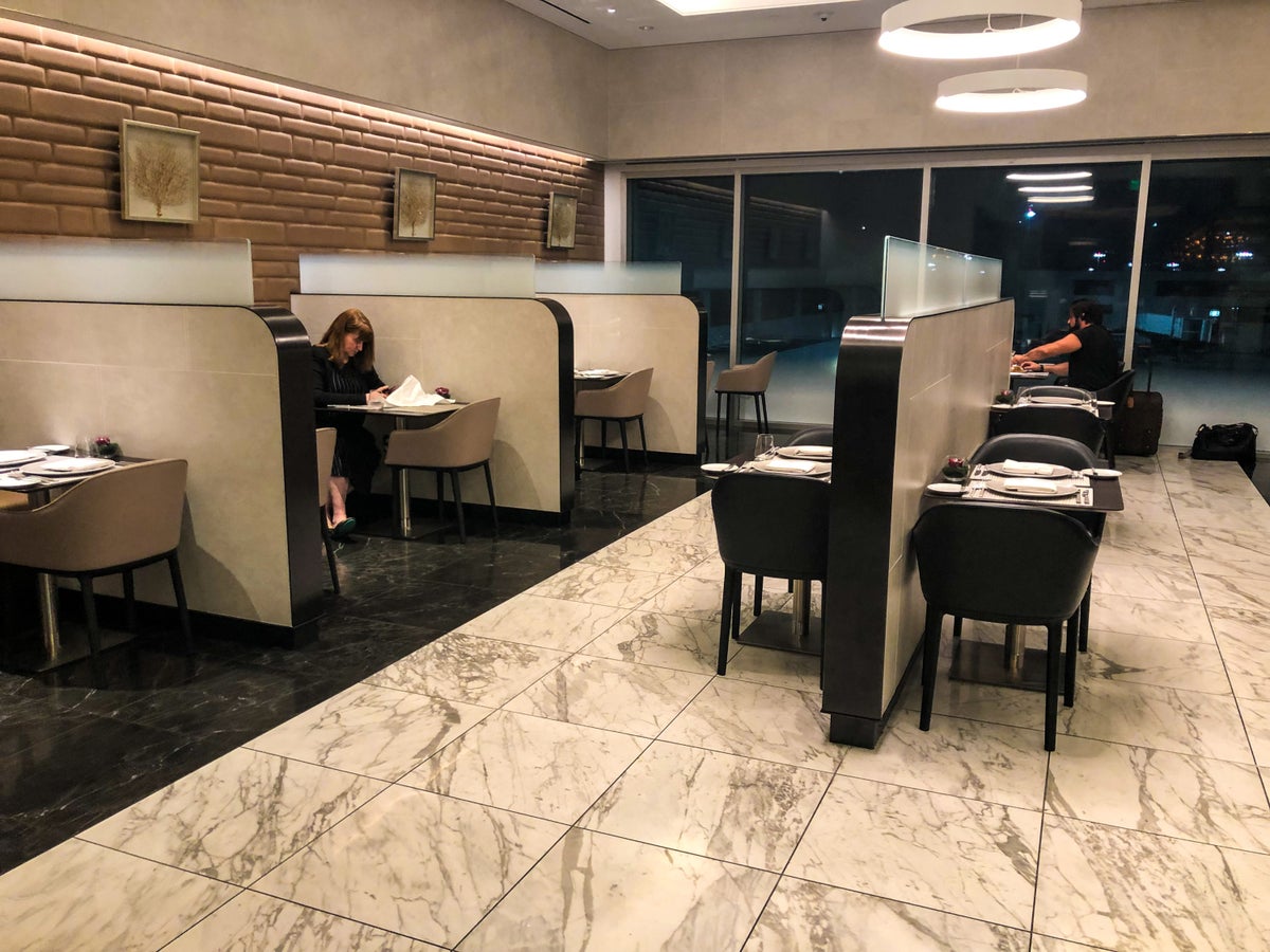 American Airlines Flagship First Dining LAX seating