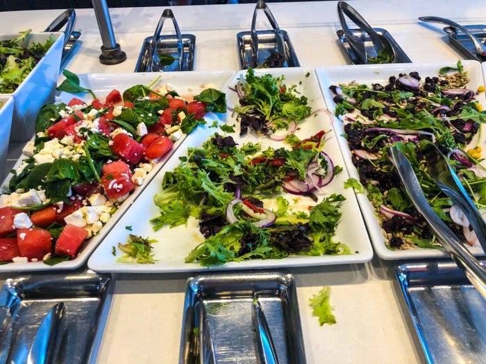 American Airlines Flagship Lounge JFK assorted salads