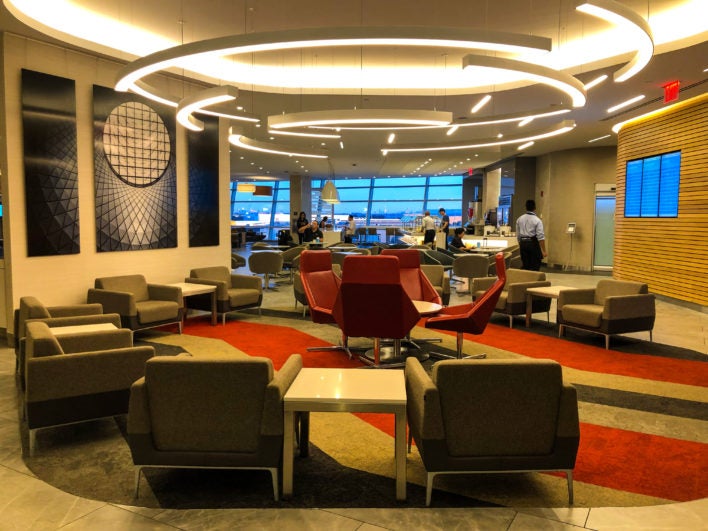 American Airlines Flagship Lounge JFK foyer American Airlines Flagship Lounge JFK foyer