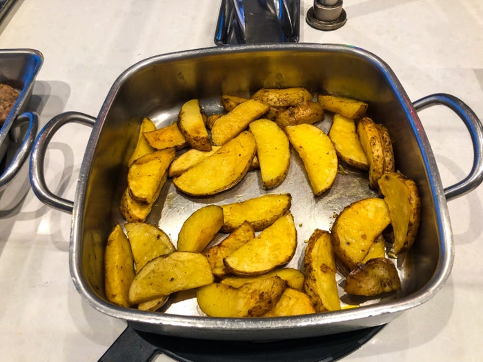 American Airlines Flagship Lounge JFK paprika breakfast potatoes