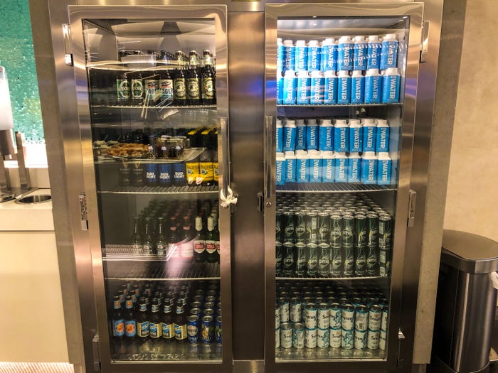 American Airlines Flagship Lounge JFK refrigerated drinks