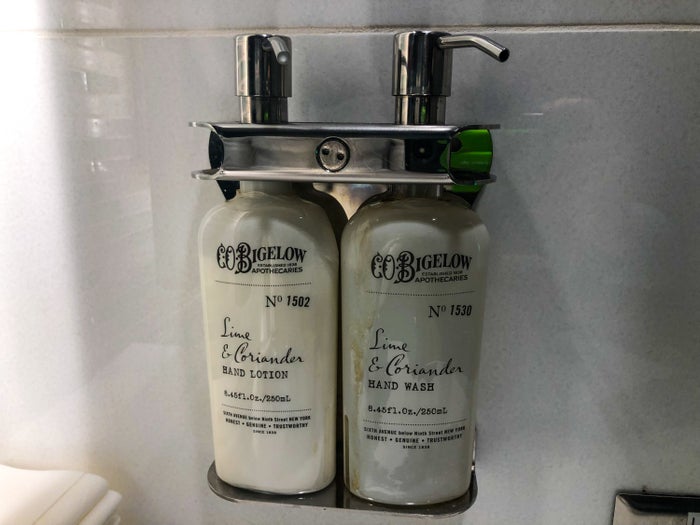 American Airlines Flagship Lounge LAX C.O. Bigelow Sink Toiletries
