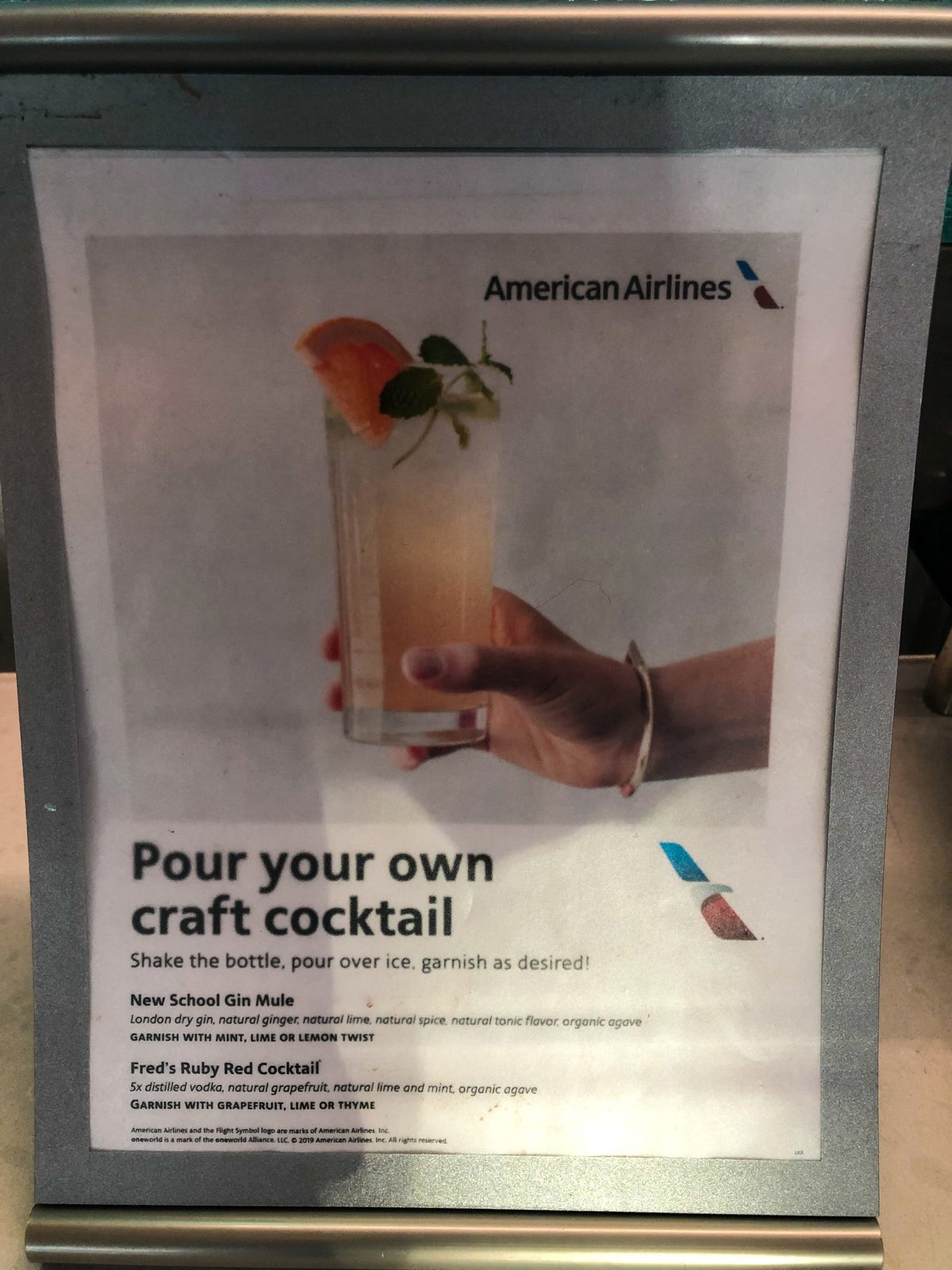 American Airlines Flagship Lounge LAX DIY cocktail bar instructions