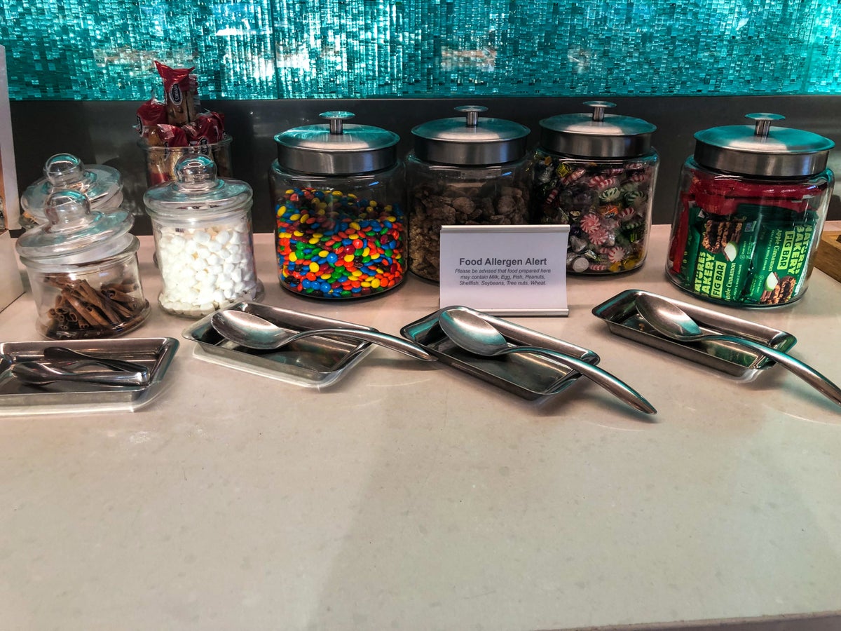 American Airlines Flagship Lounge LAX candy and snacks