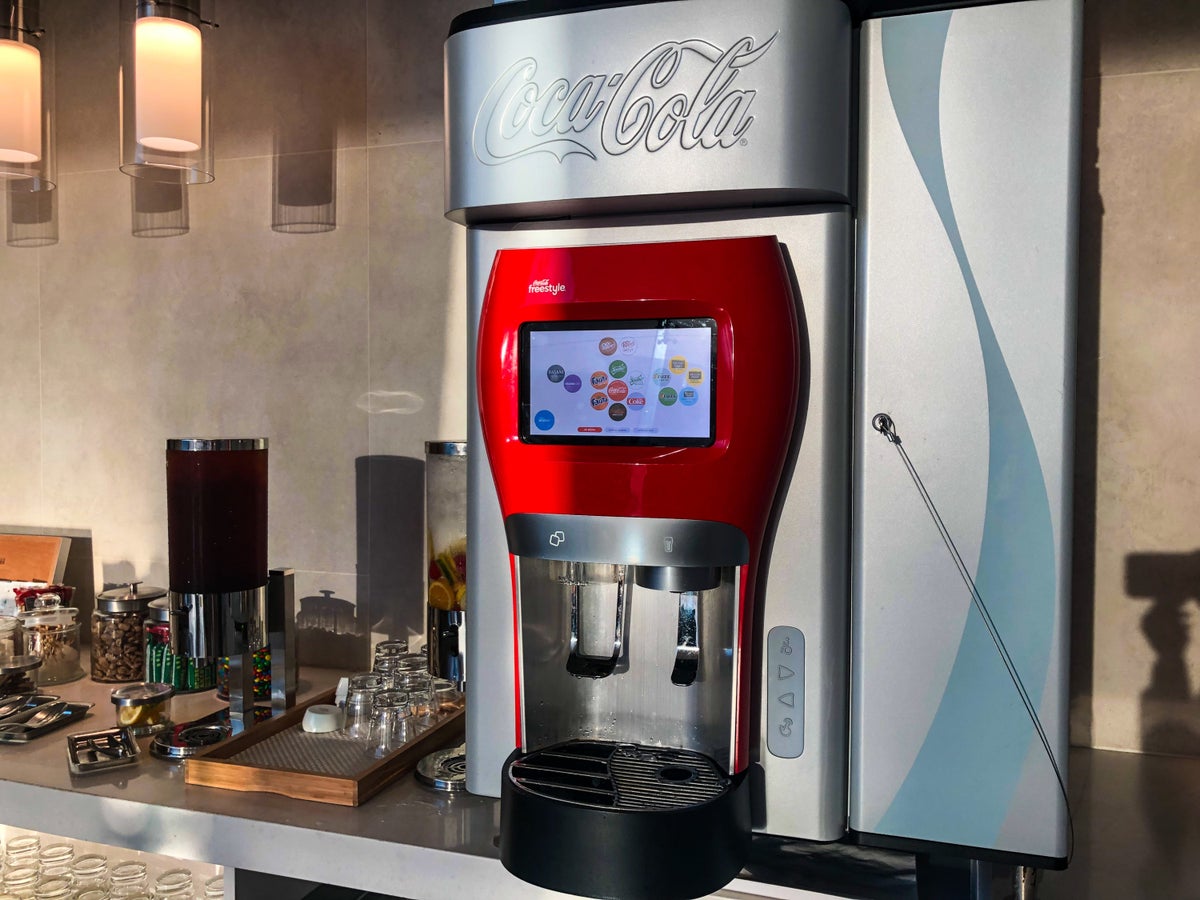 American Airlines Flagship Lounge LAX soft drink machine