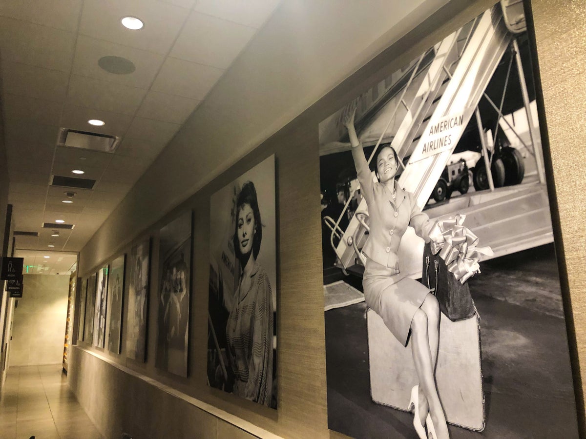 American Airlines Flagship Lounge LAX wall art