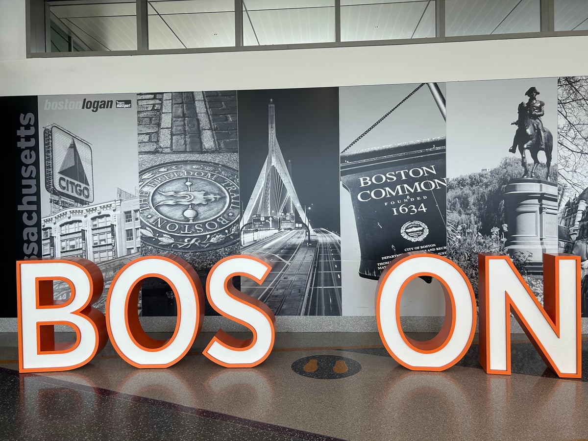 Boston Logan Airport Boston sign Boston Logan Airport Boston sign