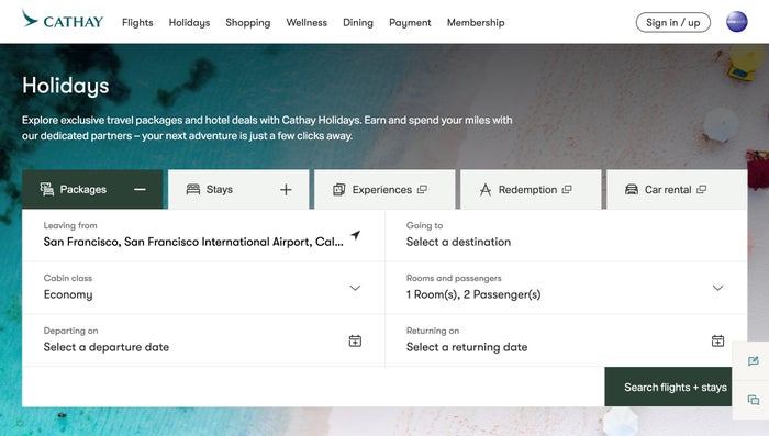 Cathay Pacific Holidays Cathay Pacific Holidays