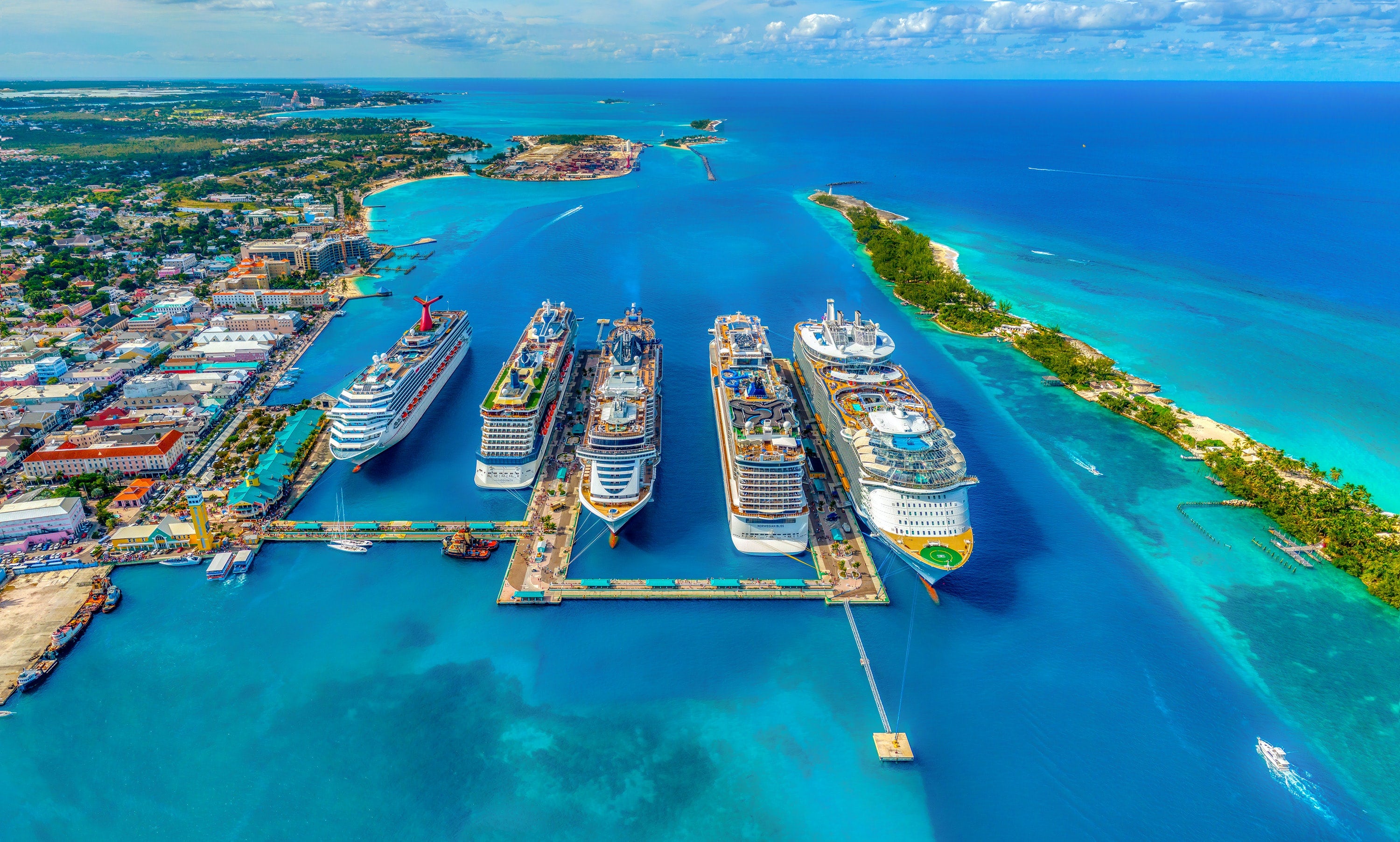 Cruise ships in port