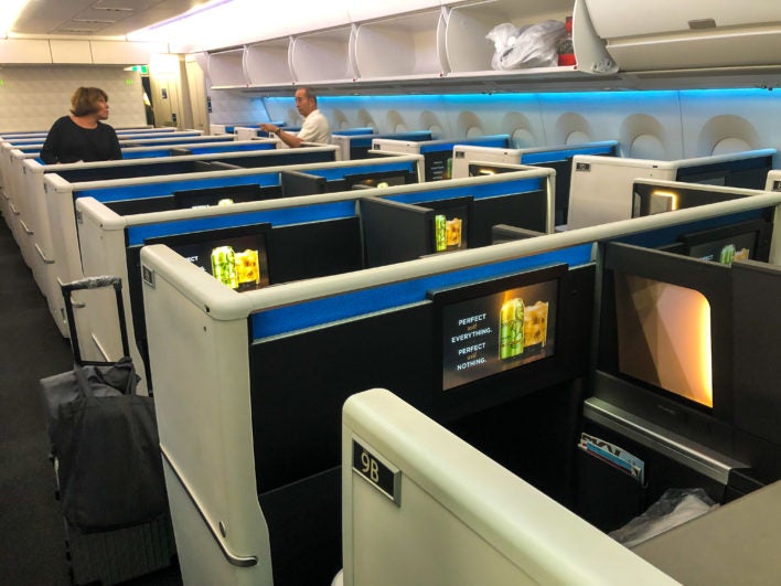 Delta One Suites A350-900 rear view Delta One Suites A350-900 rear view