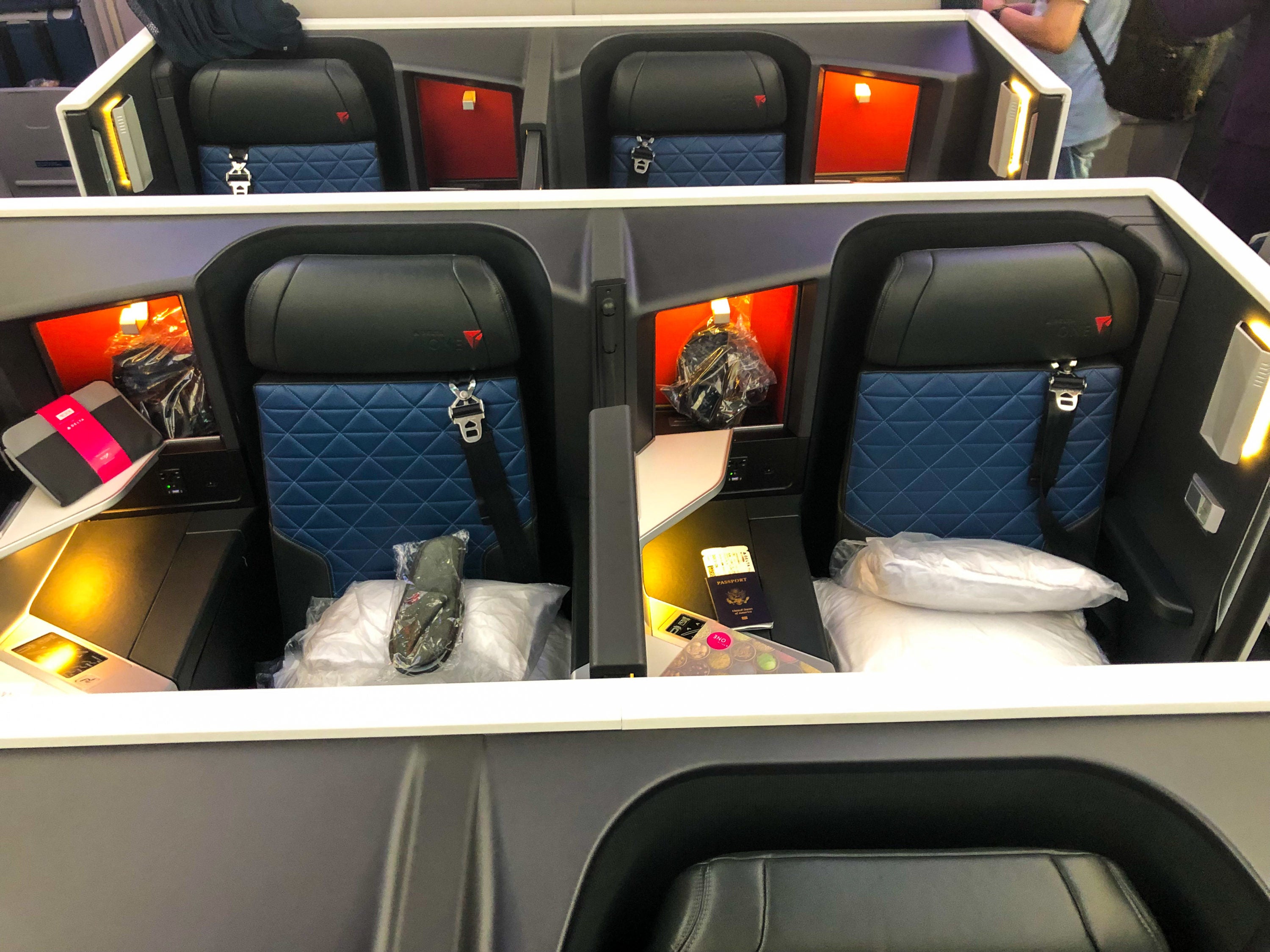 Delta One Suites A350-900 seat 8B and 8C