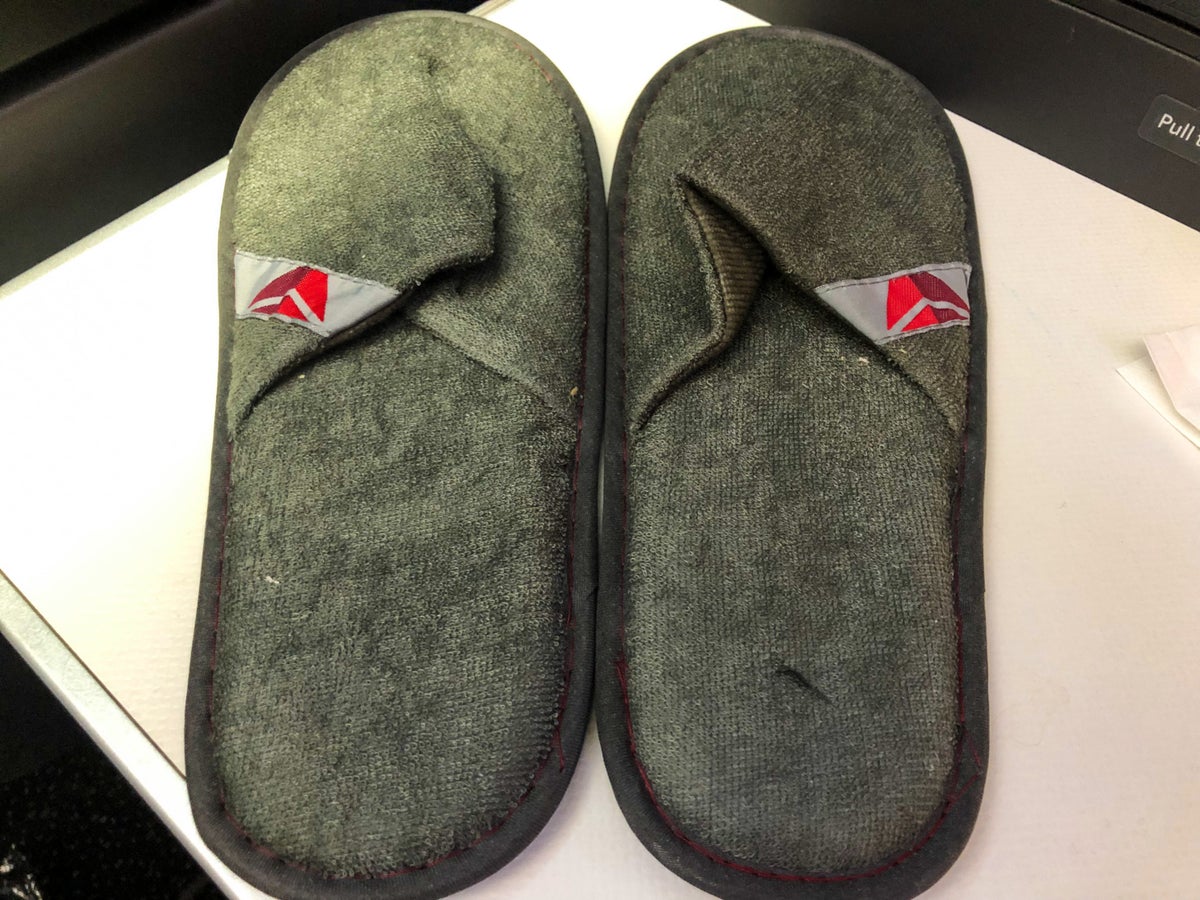 Delta One Suites A350-900 slippers unpackaged