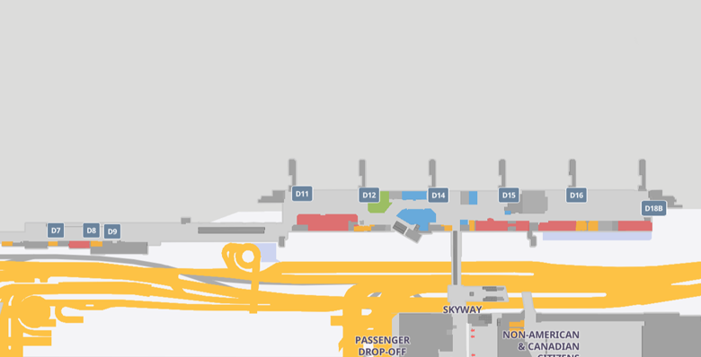 George Bush Intercontinental Airport Terminal D gates