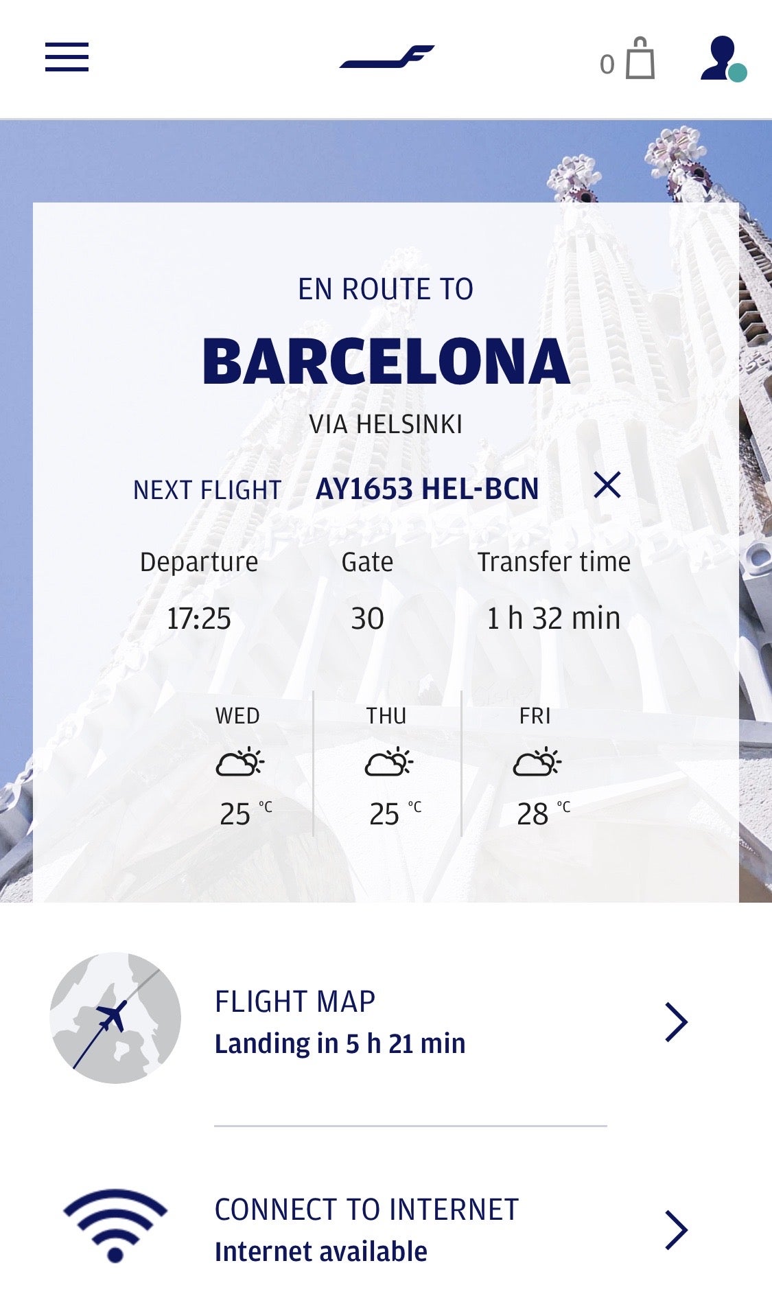 Finnair A350 Wi-Fi Flight Connection Information