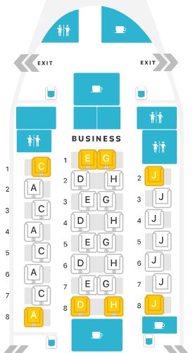 Iberia A350-900 Business Class Seat Map