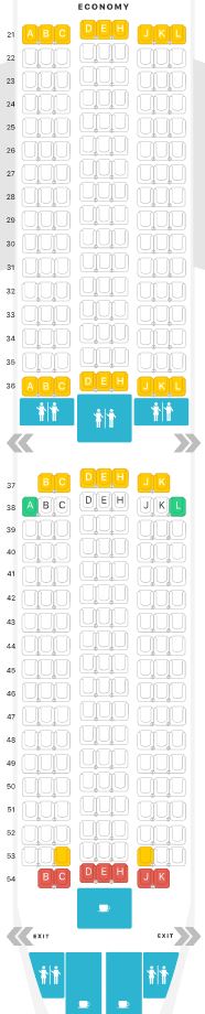 Iberia A350-900 Economy Class Seat Map