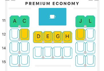 Iberia A350-900 Premium Economy Class Seat Map