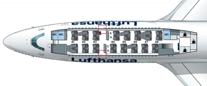 Lufthansa B747-8 Upper Deck Seat Map - Cherag Dubash