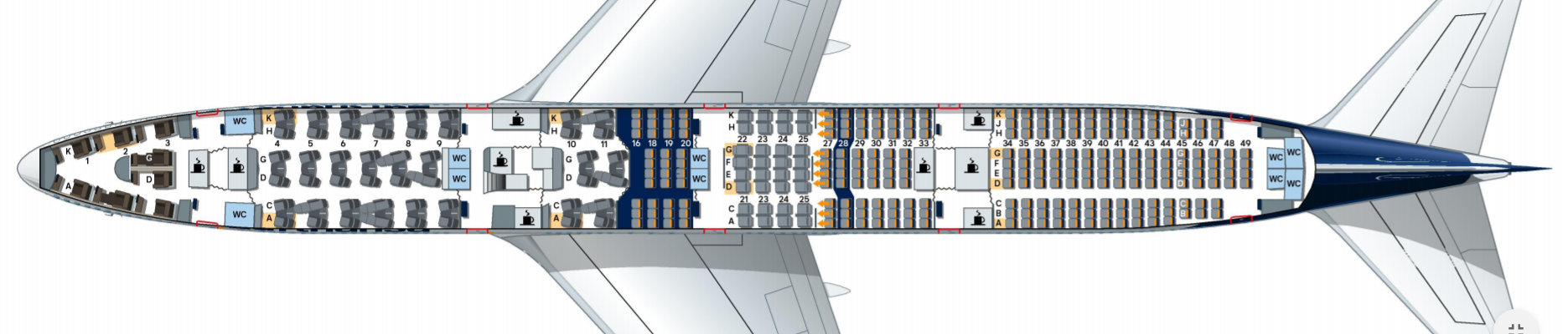 Air Seating Chart 747