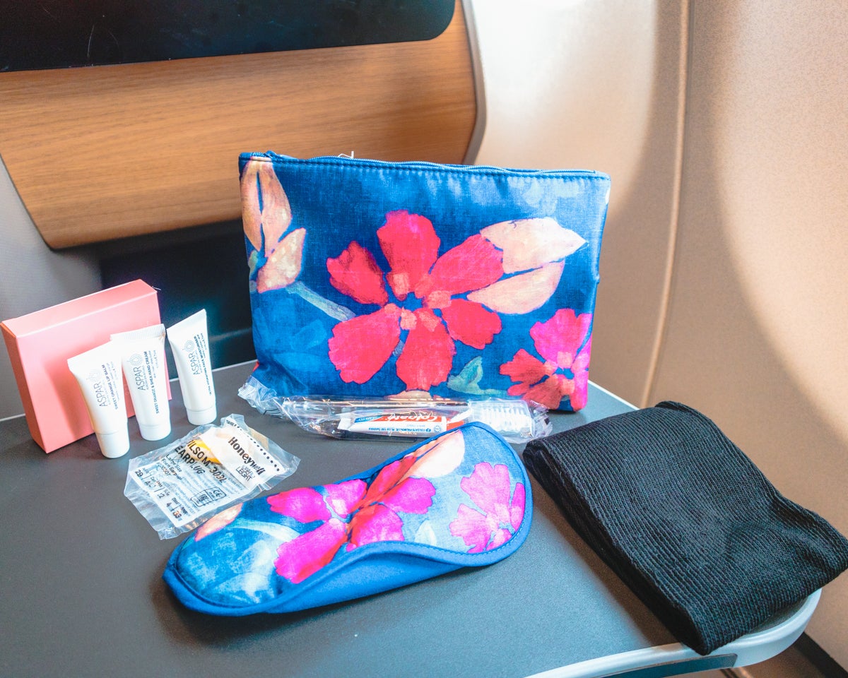 Qantas Airbus A330 Business Class Amenity Kit Contents