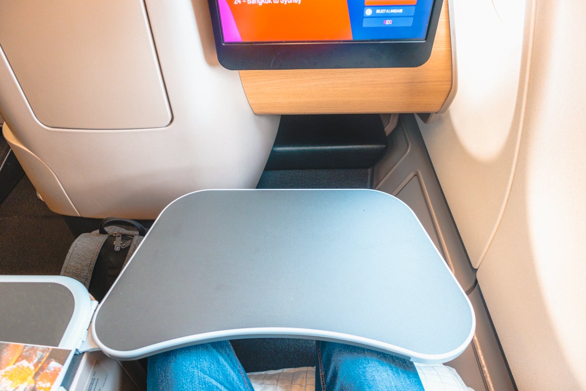 Qantas Airbus A330 Business Class Tray Table