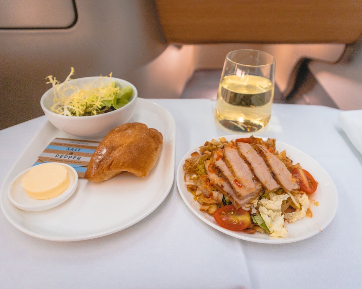 Qantas Airbus A330 Business Class Entree Thai-Style Salad
