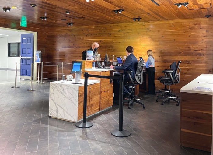 Check In Desk at Houston Centurion Lounge