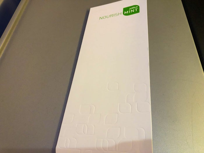 JetBlue Mint A321 menu title page