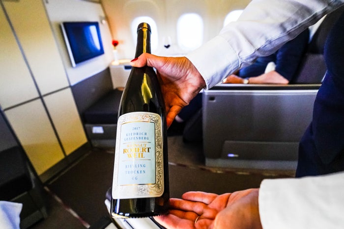 Lufthansa B747-8 First Class Riesling - Cherag Dubash