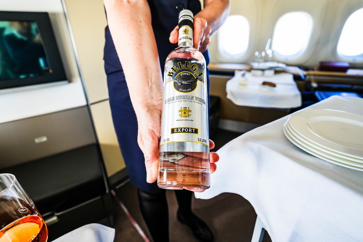 Lufthansa B747-8 First Class Vodka - Cherag Dubash