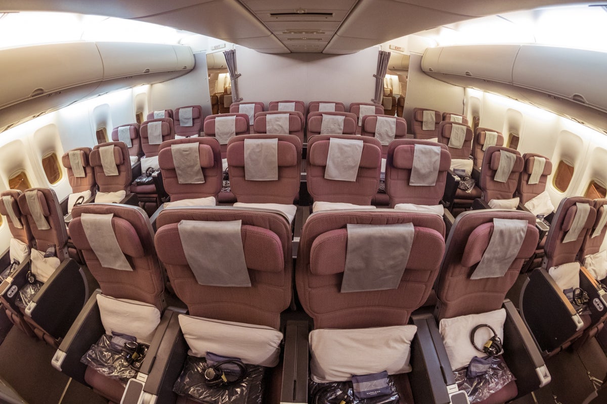 Qantas Boeing 747 Premium Economy Cabin