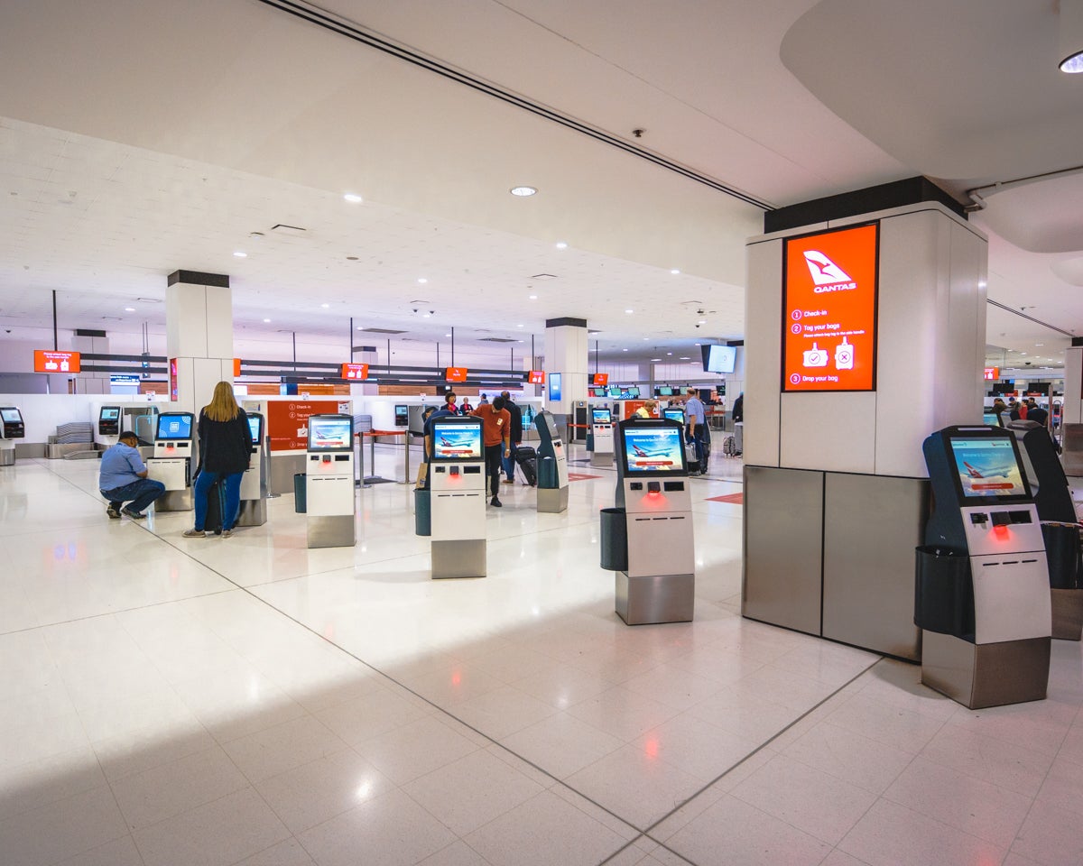 Qantas Check-In Kiosk at Sydney Airport