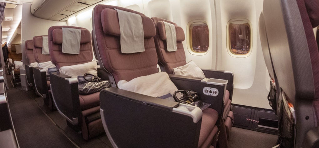 Qantas Boeing 747 Premium Economy Window Seats