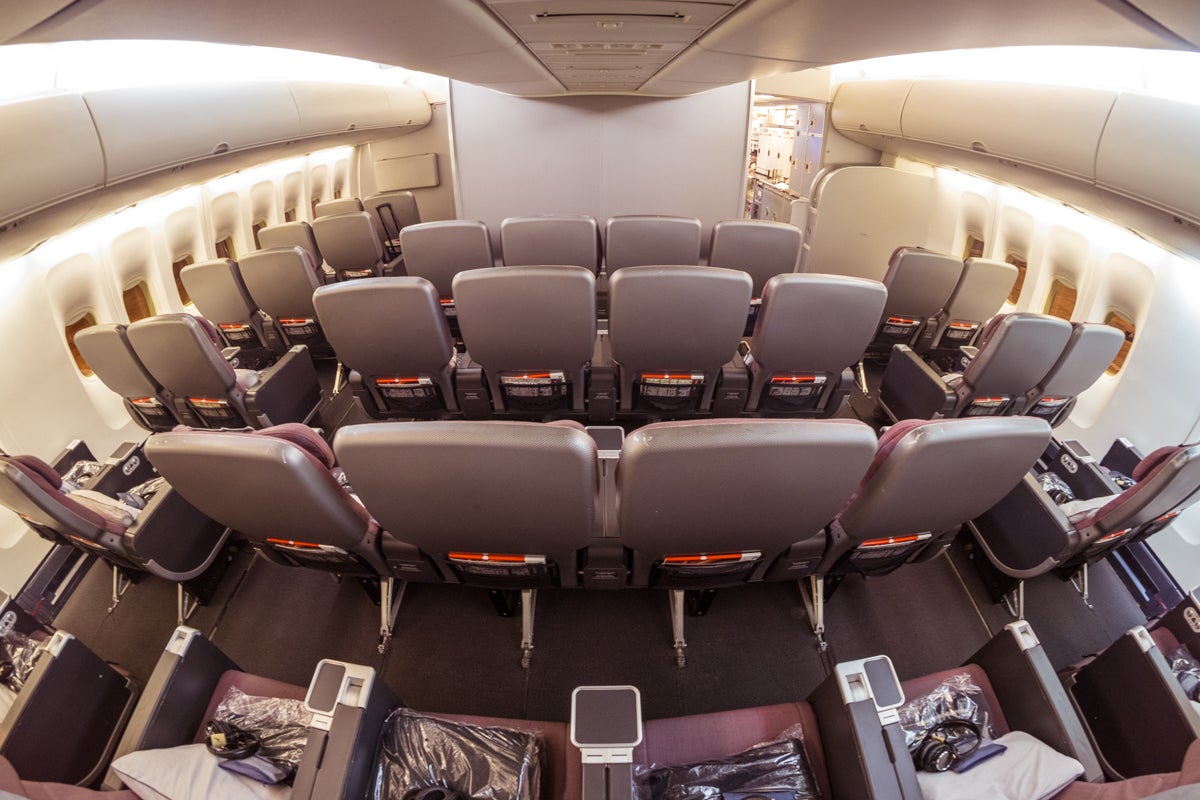 Qantas Boeing 747 Premium Economy Cabin