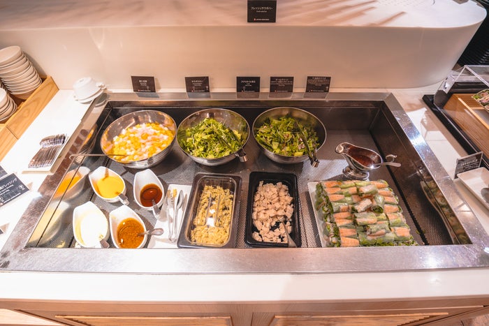 JAL Business Class Lounge Haneda Airport Buffet Cold Selections