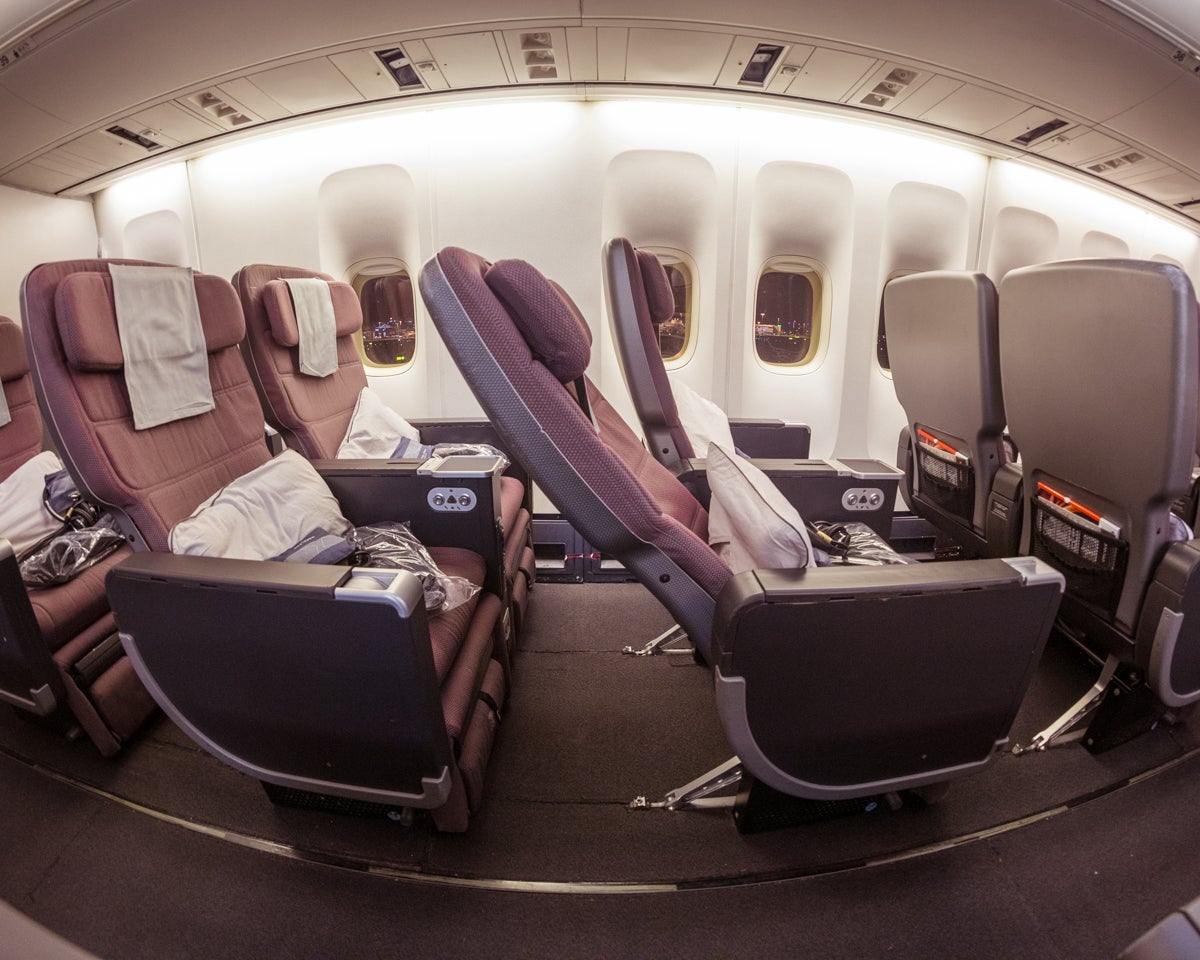 Qantas Boeing 747 Premium Economy Seat Recline