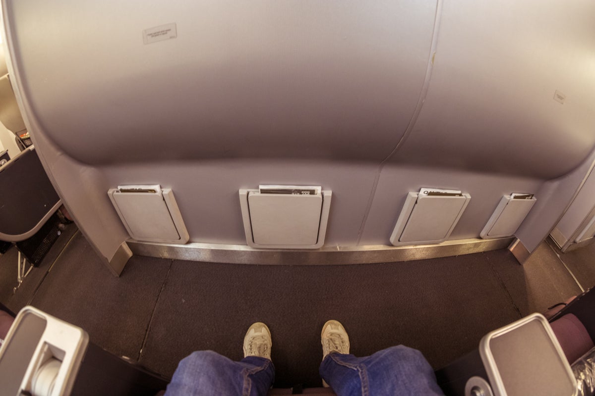 Qantas Boeing 747 Premium Economy Under Seat Storage