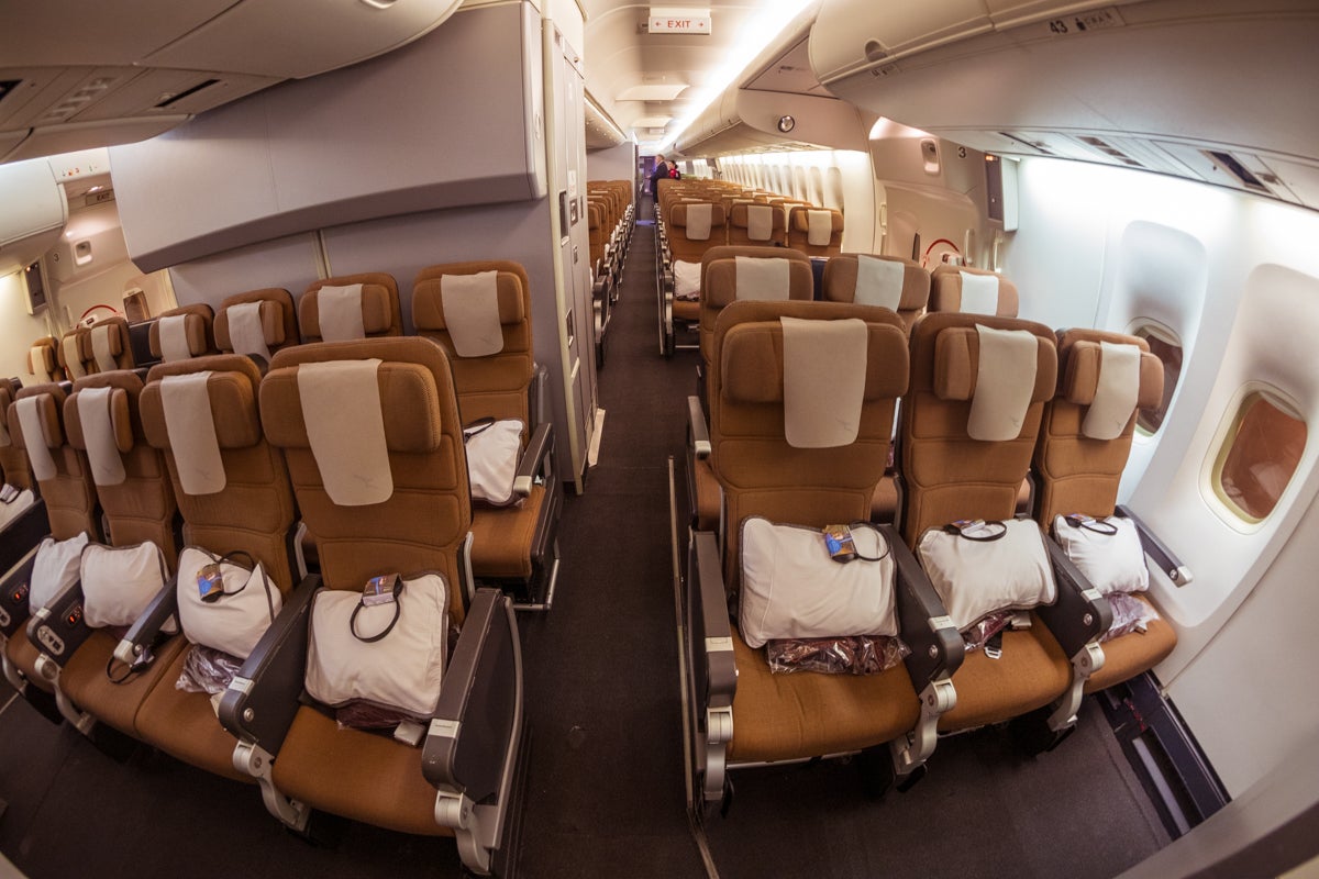 Qantas Boeing 747 Premium Economy Cabin