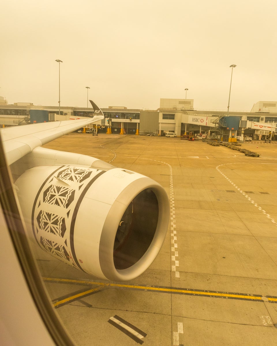 Fiji Airways Airbus A350 Push Back in Sydney
