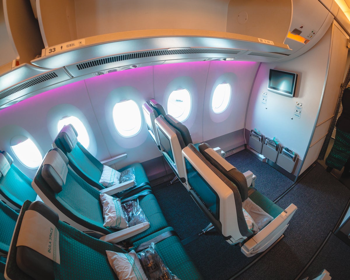 Fiji Airways Airbus A350 Economy Class Bula Space Bulkhead Seats