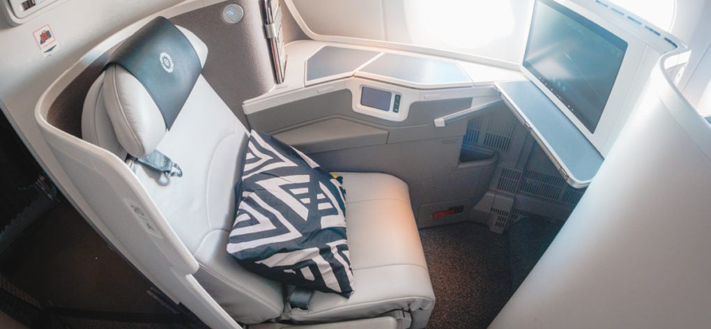 Fiji Airways Airbus A350 Business Class Seat Controls