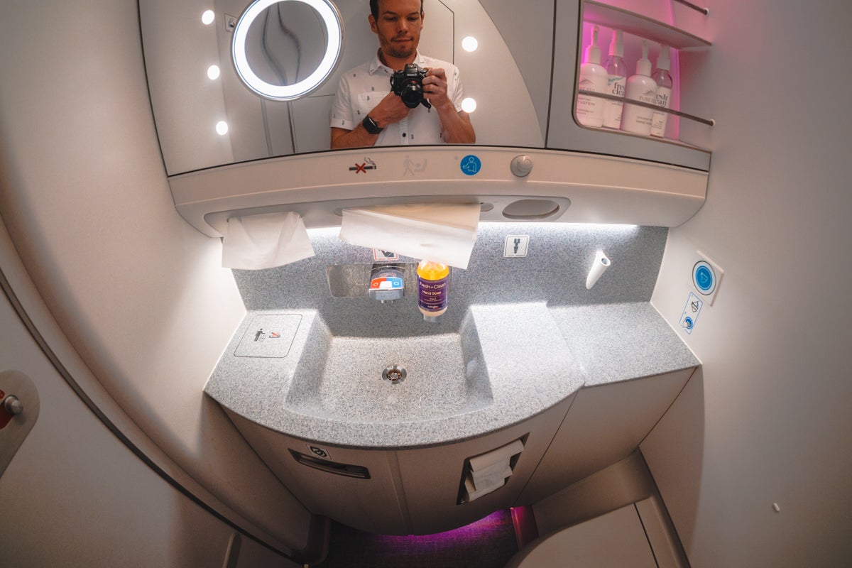 Fiji Airways Airbus A350 Business Class Bathroom