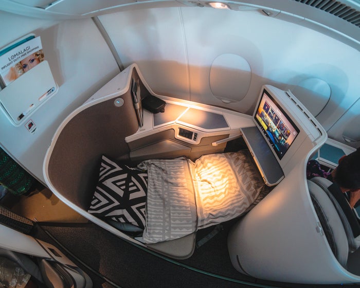 Fiji Airways Airbus A350 Business Class Flat Bed Blanket