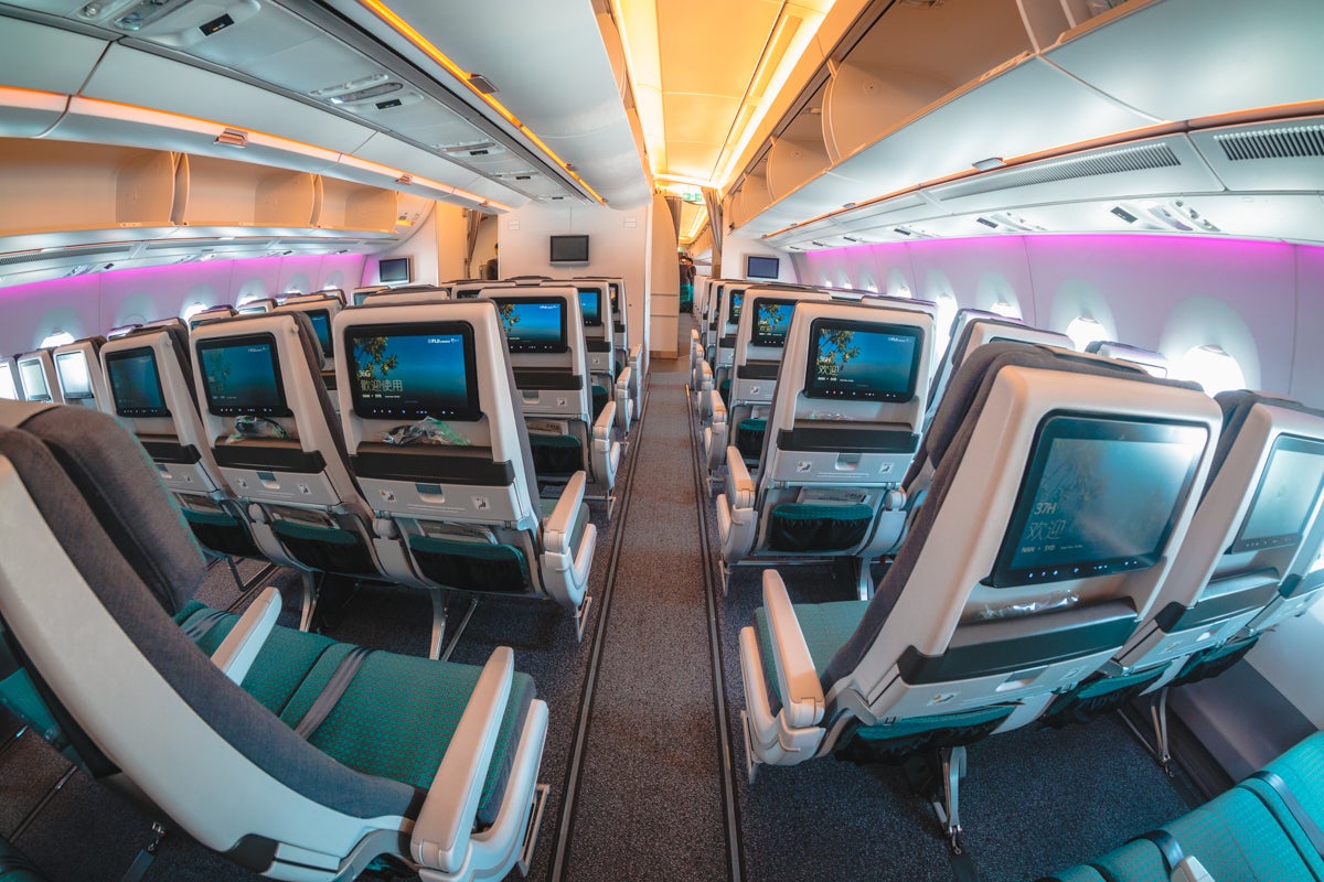 Fiji Airways Airbus A350 Economy Class Cabin Aisle