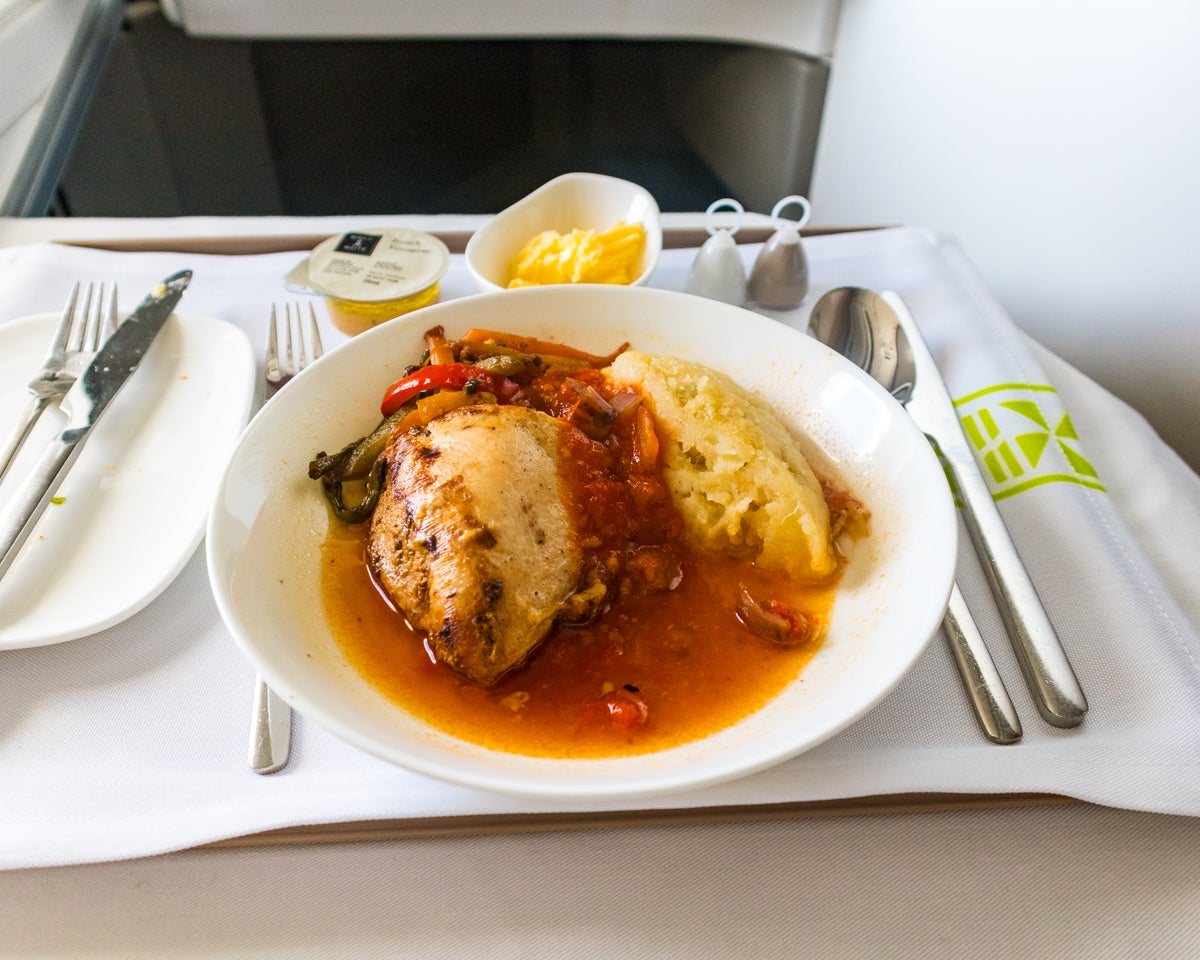 Fiji Airways Airbus A350 Business Class Lunch Service Main