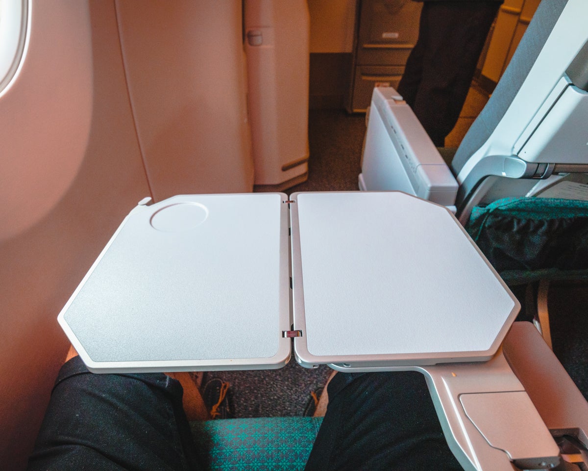 Fiji Airways Airbus A350 Economy Class Bulkhead Tray Table
